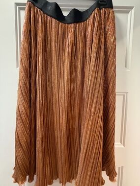 LuLaRoe Elegant Pleated Midi Skirt - Copper